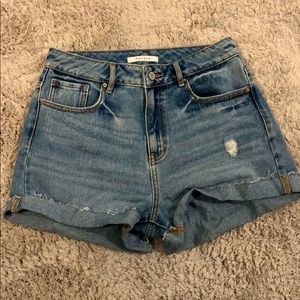 High wasted jean shorts